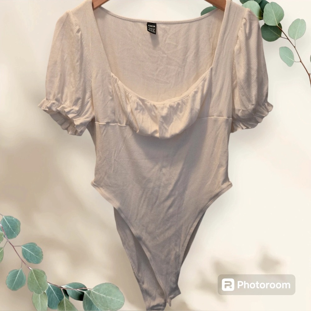 Elegant Cream Bodysuit Top